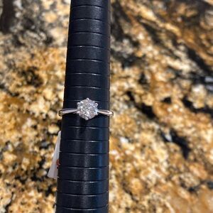1ct Moissanite Sterling Silver Ring engagement size 6.5